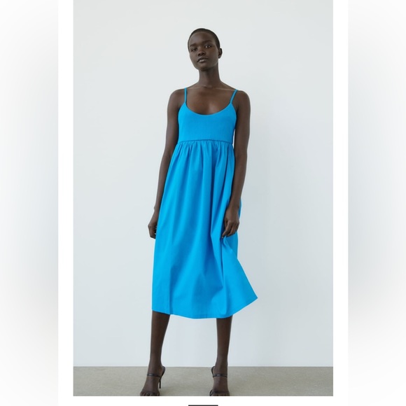 Zara DRESS WITH RIBBED TRIM - Picture 2 of 8